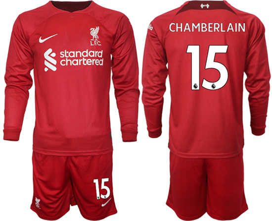 2022-2023 Liverpool 15 CHAMBERLAIN home long sleeves jerseys Suit