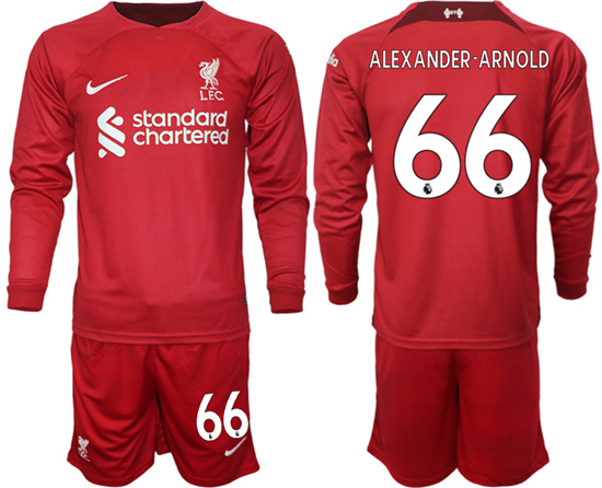 2022-2023 Liverpool 66 ALEXANDER-ARNOLD home long sleeves jerseys Suit