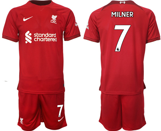2022-2023 Liverpool 7 MILNER home jerseys Suit