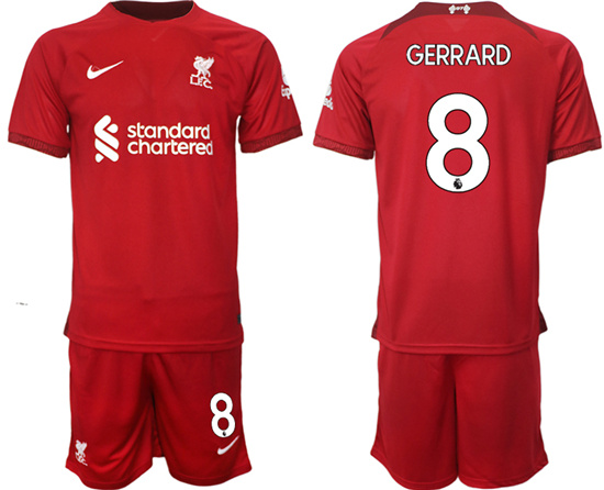 2022-2023 Liverpool 8 GERRARD home jerseys Suit