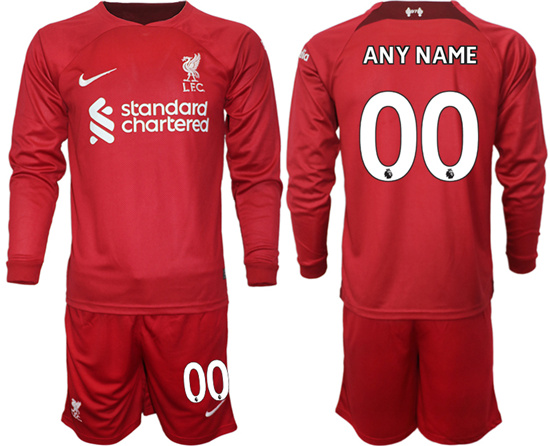 2022-2023 Liverpool Custom home long sleeves jerseys Suit