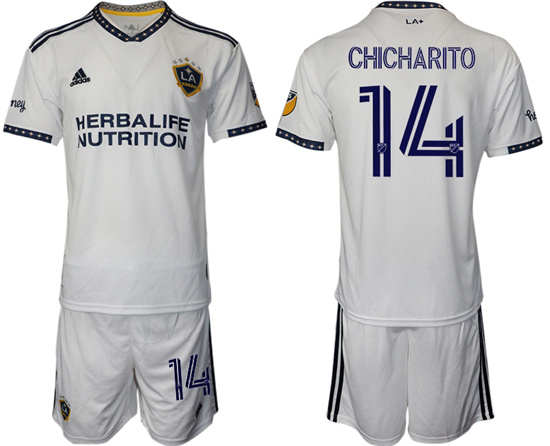 2022-2023 Los Angeles Galaxy 14 CHICHARITO home jerseys Suit