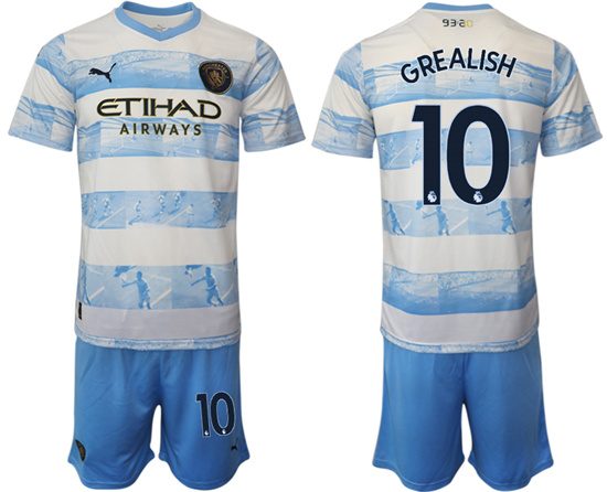 2022-2023 Manchester City 10 GREALISH training jerseys Suit