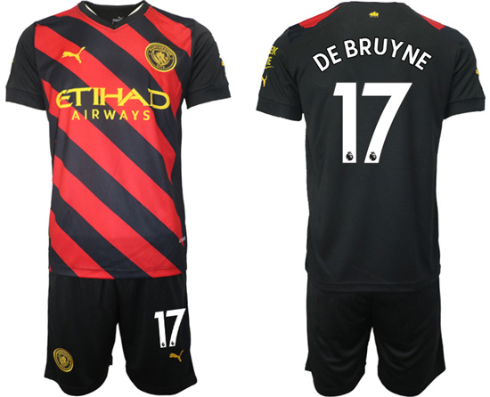 2022-2023 Manchester City 17 DE BRUYNE away jerseys Suit