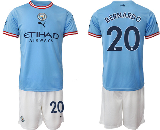 2022-2023 Manchester City 20 BERNARDO home jerseys Suit