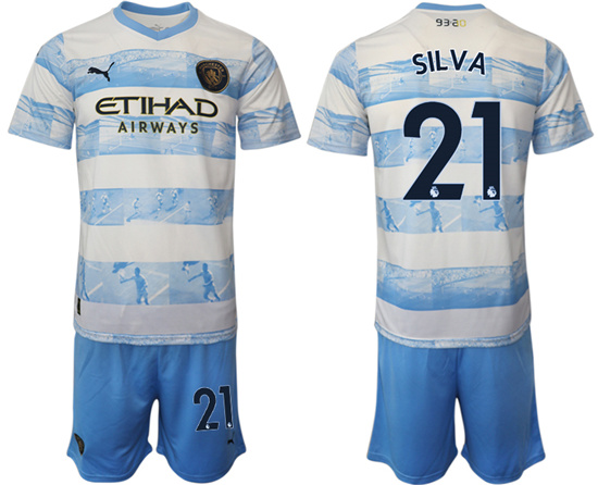 2022-2023 Manchester City 21 SILVA training jerseys Suit