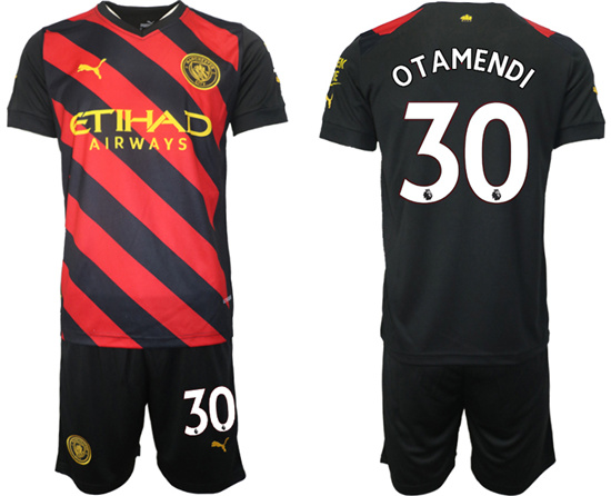 2022-2023 Manchester City 30 OTAMENDI away jerseys Suit