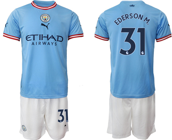 2022-2023 Manchester City 31 EDERSON M. home jerseys Suit