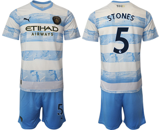 2022-2023 Manchester City 5 STONES training jerseys Suit