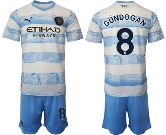 2022-2023 Manchester City 8 GUNDOGAN training jerseys Suit
