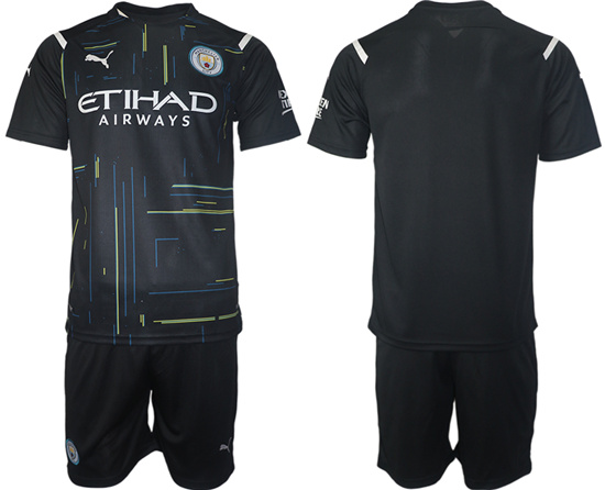 2022-2023 Manchester City Blank black goalkeeper jerseys Suit
