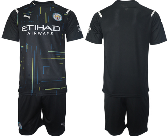 2022-2023 Manchester City Blank black goalkeeper jerseys Suit