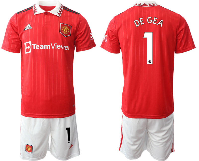 2022-2023 Manchester United 1 DE GEA Home Red Jerseys suit