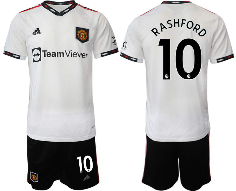 2022-2023 Manchester United 10 RASHFORD away White Jerseys suit