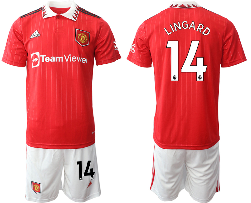 2022-2023 Manchester United 14 LINGARD Home Red Jerseys suit