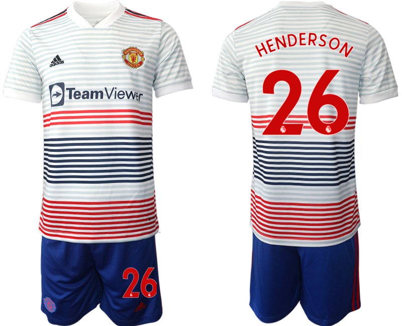 2022-2023 Manchester United 26 HENDERSON away Jerseys suit