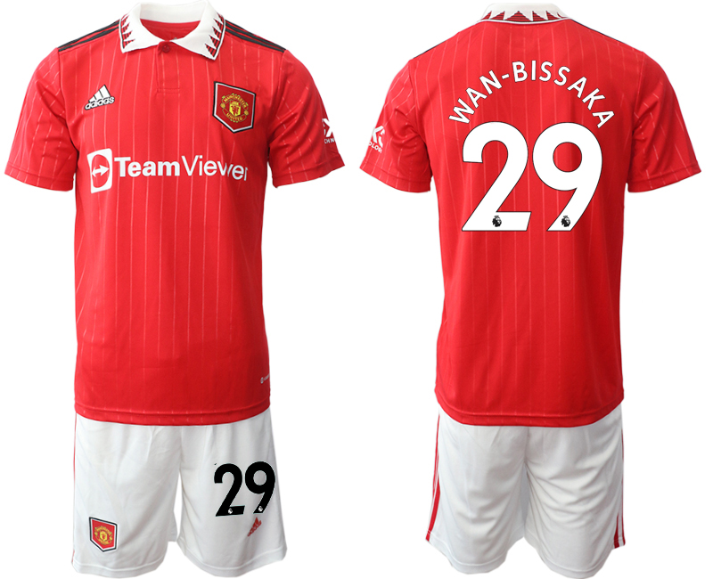 2022-2023 Manchester United 29 WAN-BISSAKA Home Red Jerseys suit