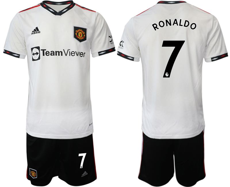 2022-2023 Manchester United 7 RONALDO away White Jerseys suit