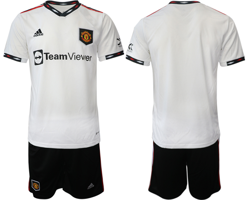 2022-2023 Manchester United Blank away White Jerseys suit