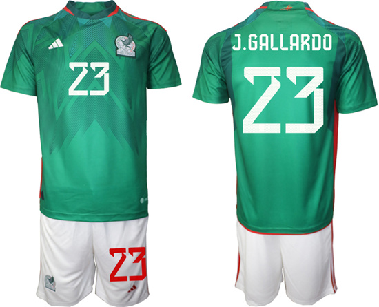 2022-2023 Mexico 23 J.GALLARDO home jerseys Suit