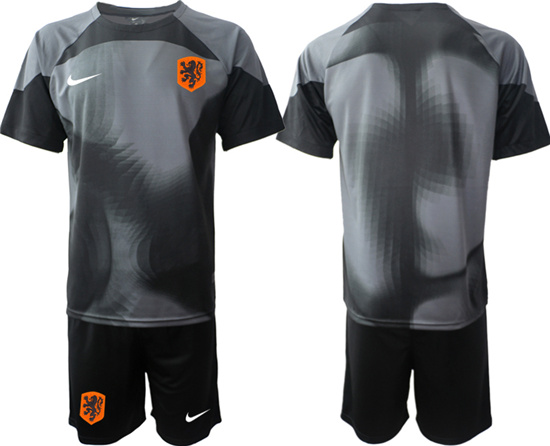 2022-2023 Netherlands Blank black goalkeeper jerseys Suit