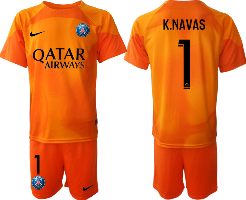 2022-2023 Paris Saint-Germain 1 K.NAVAS red goalkeeper jerseys Suit