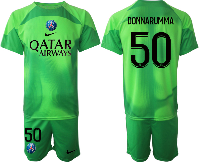 2022-2023 Paris Saint-Germain 50 DONNARUMMA green goalkeeper jerseys Suit