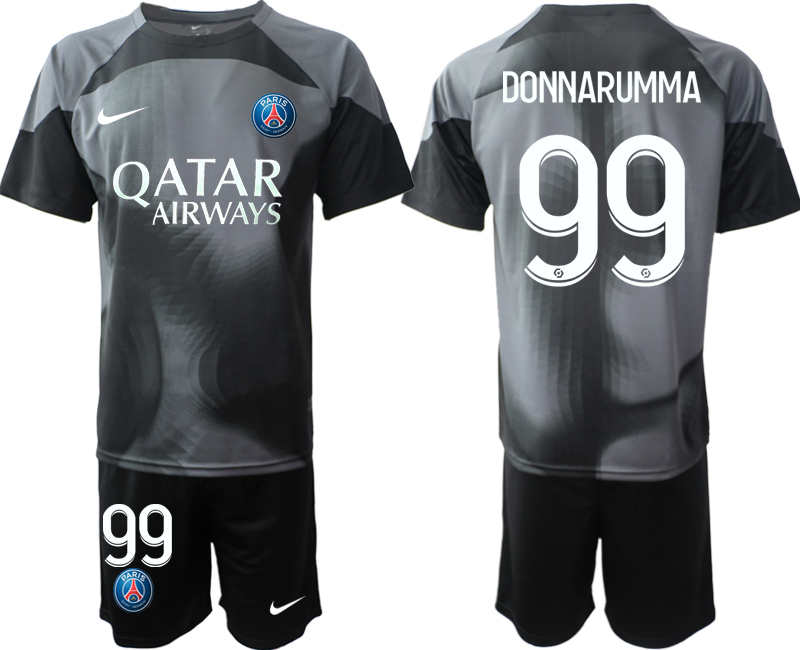 2022-2023 Paris Saint-Germain 99 DONNARUMMA black goalkeeper jerseys Suit