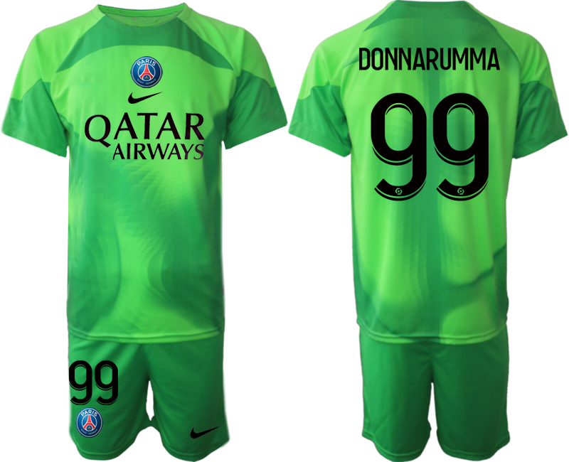 2022-2023 Paris Saint-Germain 99 DONNARUMMA green goalkeeper jerseys Suit