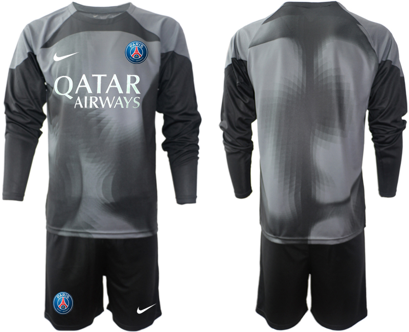 2022-2023 Paris Saint-Germain Blank Black goalkeeper long sleeve jerseys Suit