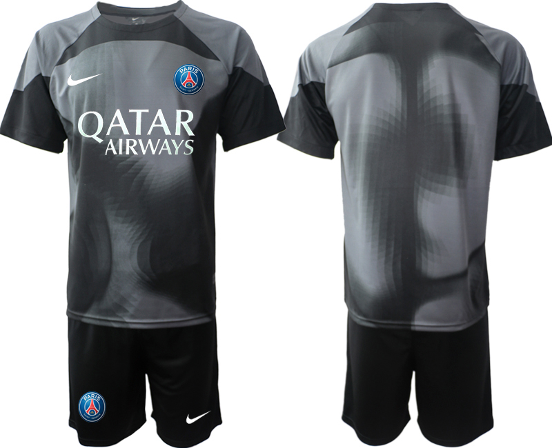 2022-2023 Paris Saint-Germain Blank black goalkeeper jerseys Suit