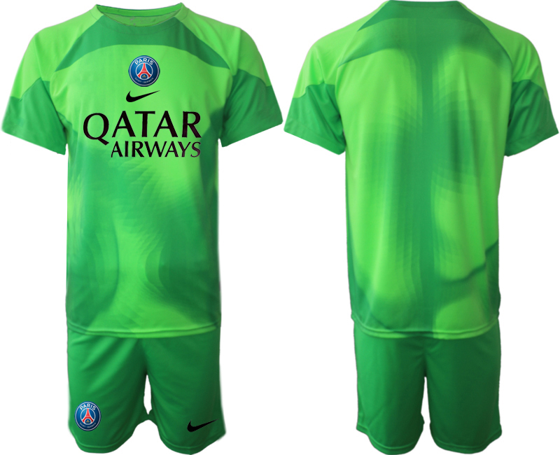 2022-2023 Paris Saint-Germain Blank green goalkeeper jerseys Suit
