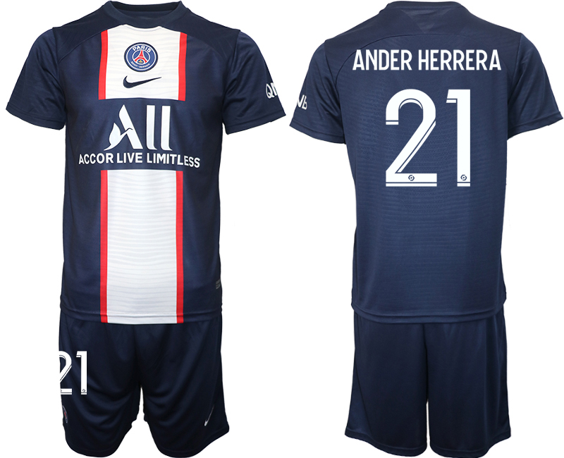 2022-2023 Paris St Germain 21 ANDER HERRERA home jerseys Suit2