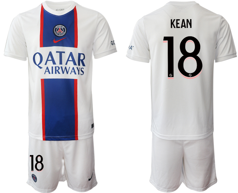 2022-2023 Paris saint germain 18 KEAN Secend away jerseys Suit