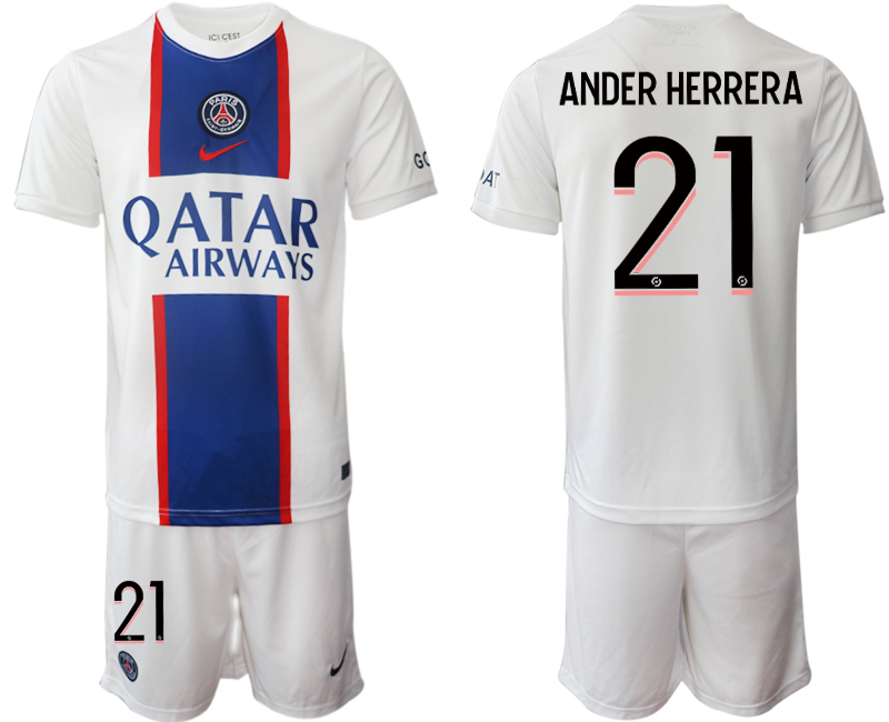 2022-2023 Paris saint germain 21 ANDER HERRERA Secend away jerseys Suit