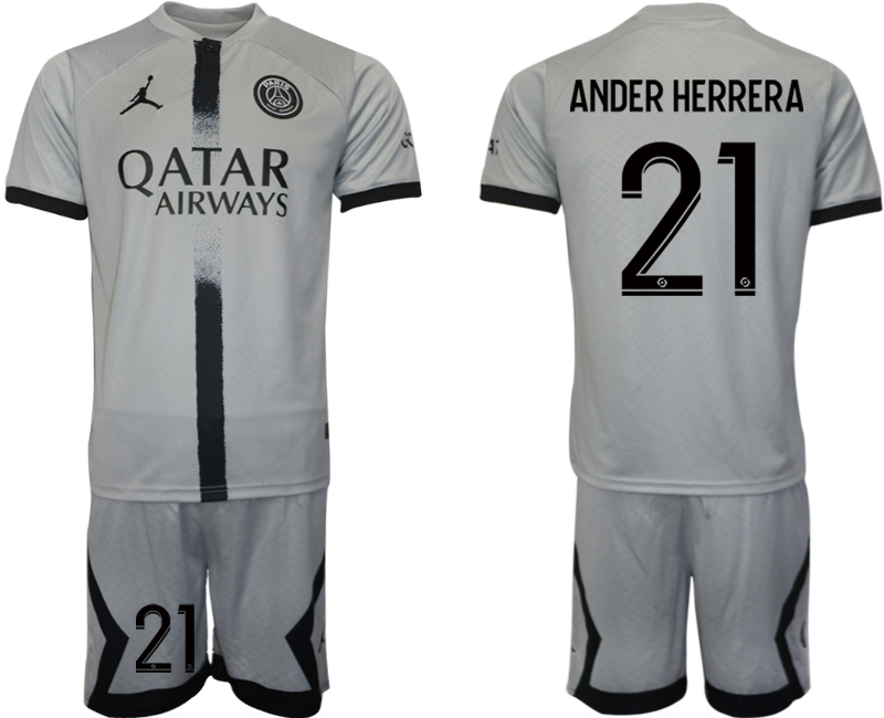 2022-2023 Paris saint germain 21 ANDER HERRERA away jerseys Suit