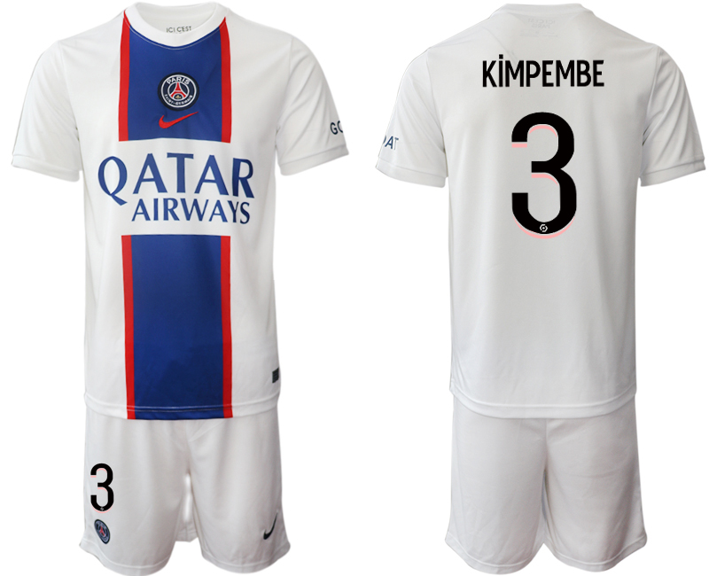 2022-2023 Paris saint germain 3 KiMPEMBE Secend away jerseys Suit