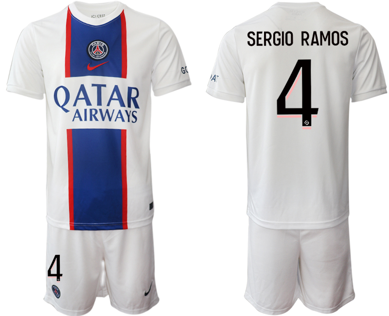 2022-2023 Paris saint germain 4 SERGIO RAMOS Secend away jerseys Suit