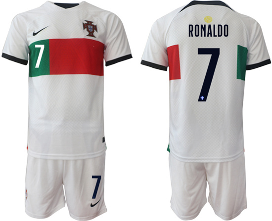 2022-2023 Portugal 7 RONALDO away jerseys Suit