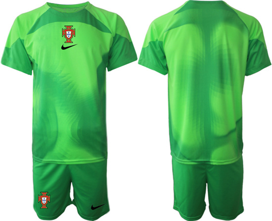 2022-2023 Portugal Blank green goalkeeper jerseys Suit