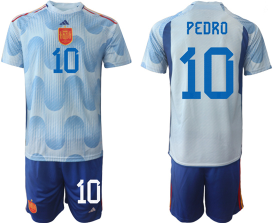 2022-2023 Spain 10 PEDRO away jerseys Suit