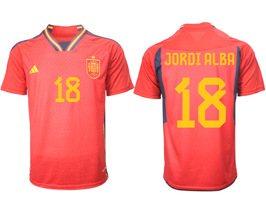 2022-2023 Spain 18 JORDI ALBA home aaa version jerseys