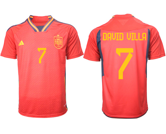 2022-2023 Spain 7 DAVID VILLA home aaa version jerseys