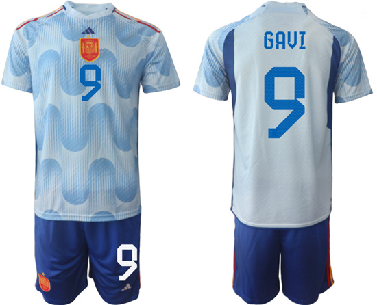 2022-2023 Spain 9 GAVI away jerseys Suit