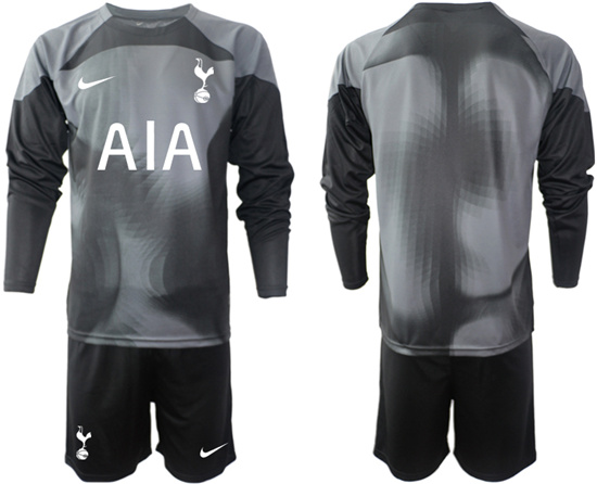 2022-2023 Tottenham Hotspur Blank black goalkeeper long sleeve jerseys Suit