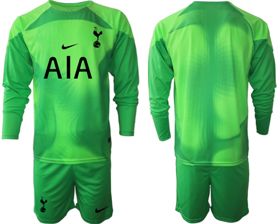 2022-2023 Tottenham Hotspur Blank green goalkeeper long sleeve jerseys Suit