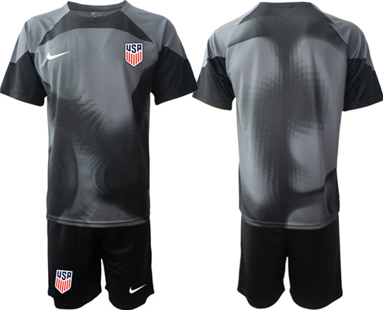 2022-2023 United States Blank black goalkeeper jerseys Suit