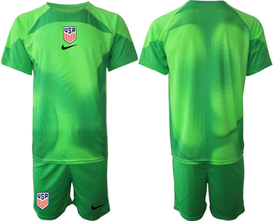 2022-2023 United States Blank green goalkeeper jerseys Suit