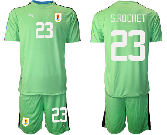 2022-2023 Uruguay 23 S.ROCHET fruit green goalkeeper jerseys Suit
