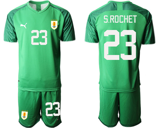 2022-2023 Uruguay 23 S.ROCHET green goalkeeper jerseys Suit